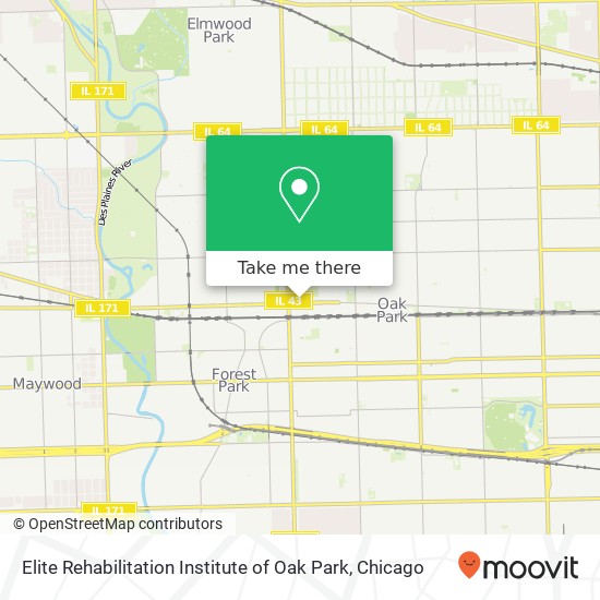 Elite Rehabilitation Institute of Oak Park map