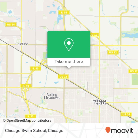 Mapa de Chicago Swim School