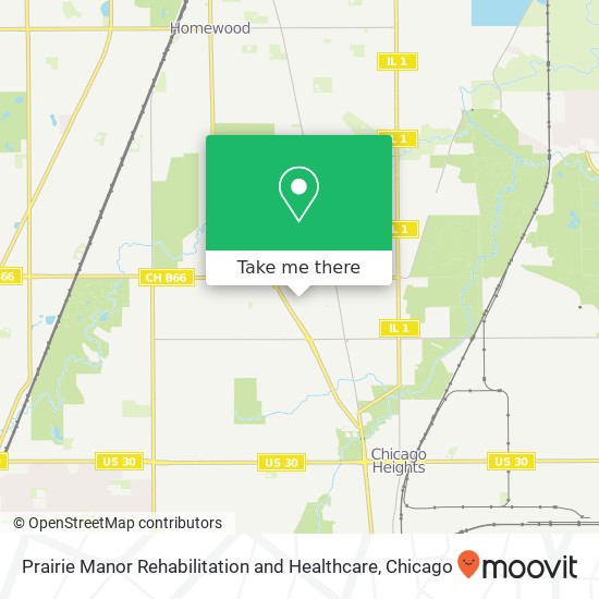 Prairie Manor Rehabilitation and Healthcare map