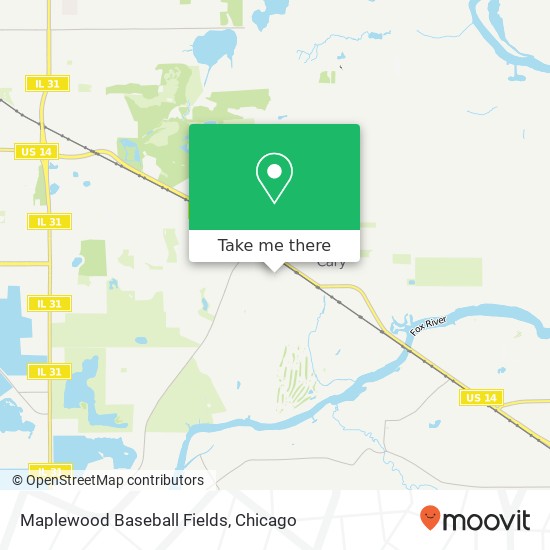 Mapa de Maplewood Baseball Fields