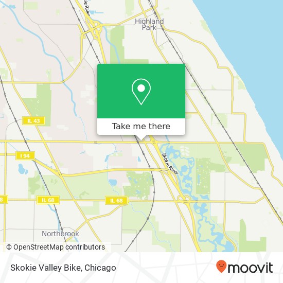 Skokie Valley Bike map