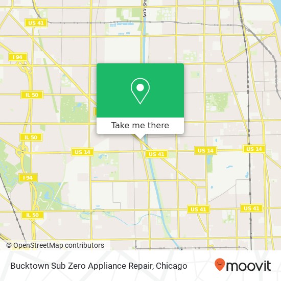 Bucktown Sub Zero Appliance Repair map
