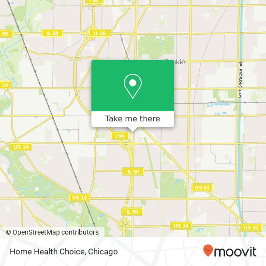 Home Health Choice map