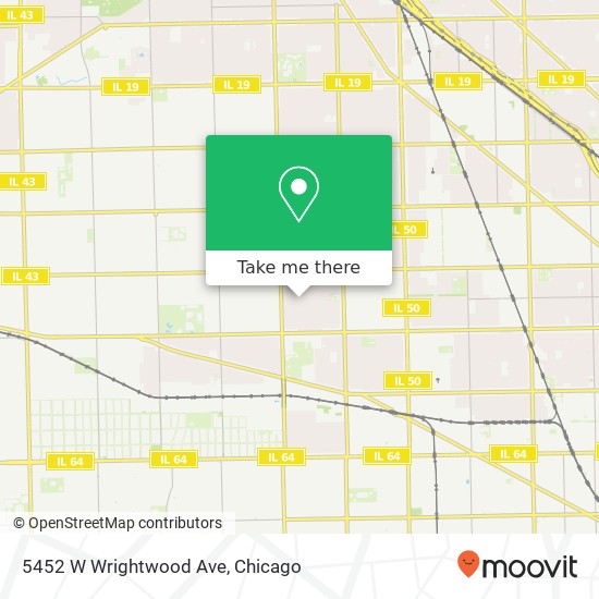5452 W Wrightwood Ave map