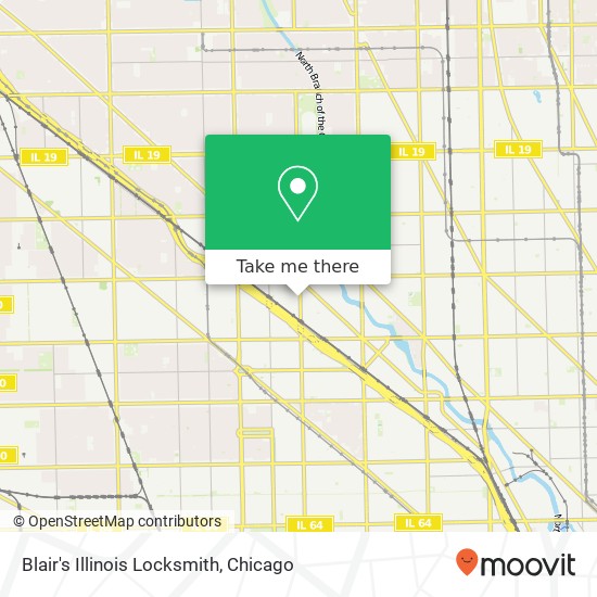 Mapa de Blair's Illinois Locksmith