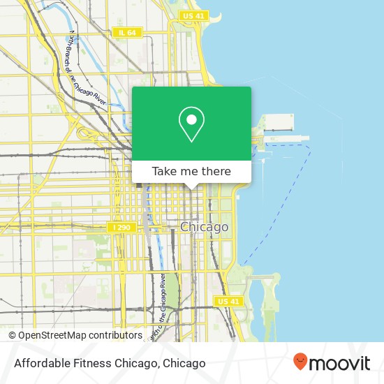 Affordable Fitness Chicago map