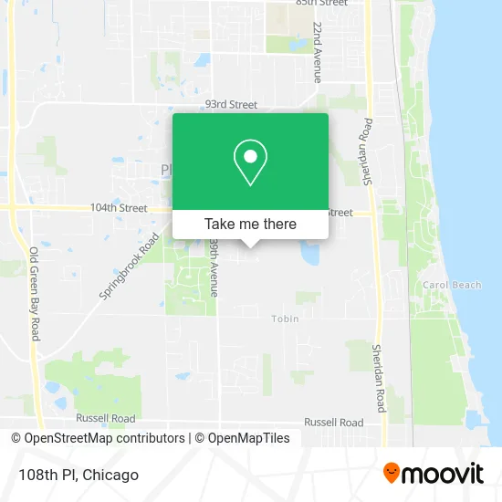 108th Pl map