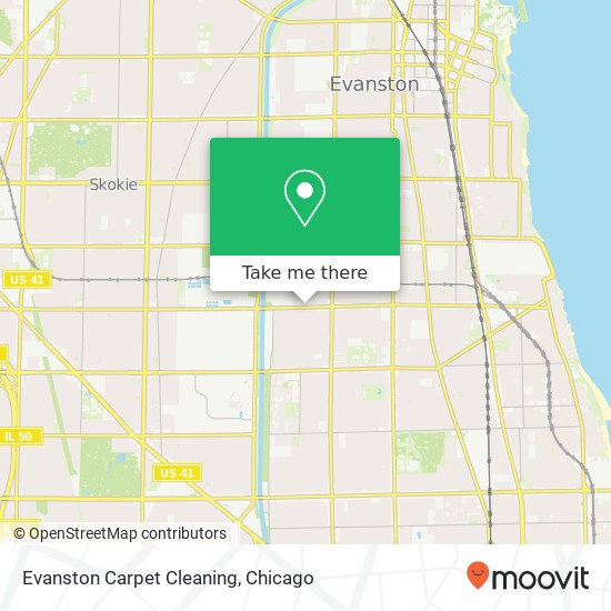 Mapa de Evanston Carpet Cleaning
