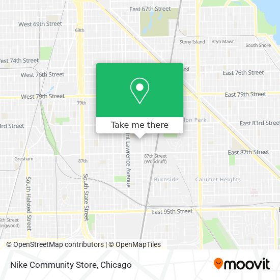 Nike Community Store map