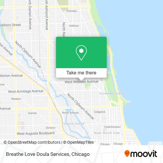 Mapa de Breathe Love Doula Services