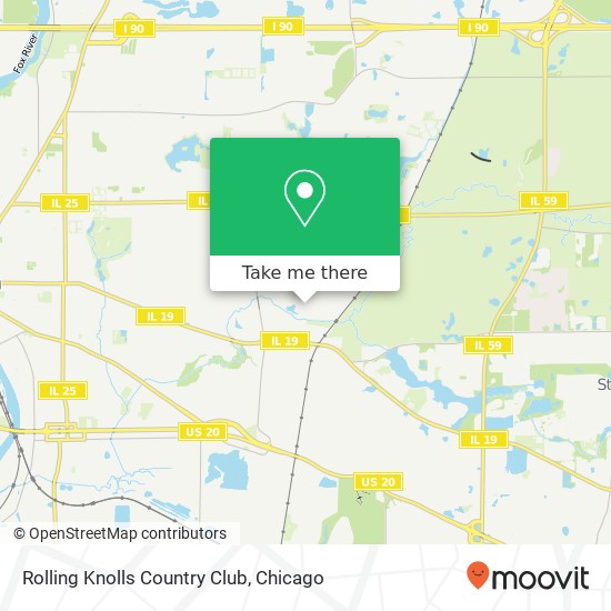 Rolling Knolls Country Club map