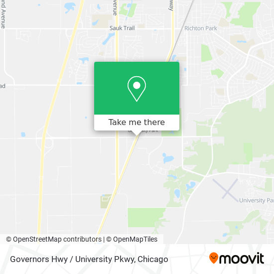 Governors Hwy / University Pkwy map