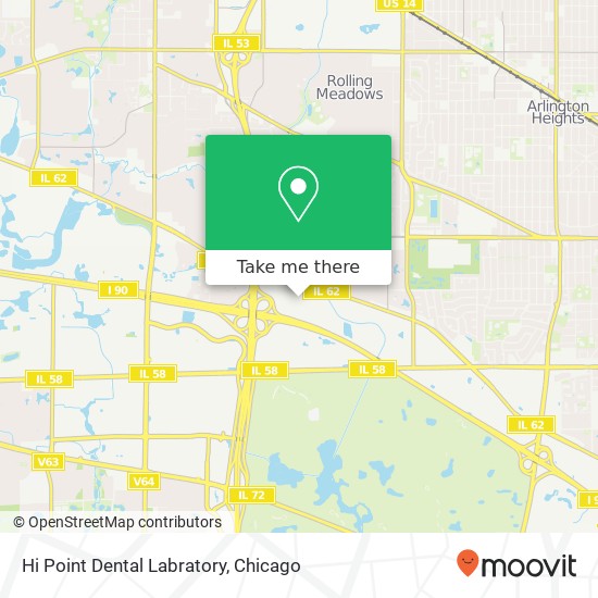 Hi Point Dental Labratory map