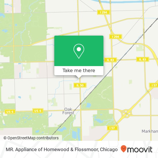 Mapa de MR. Appliance of Homewood & Flossmoor