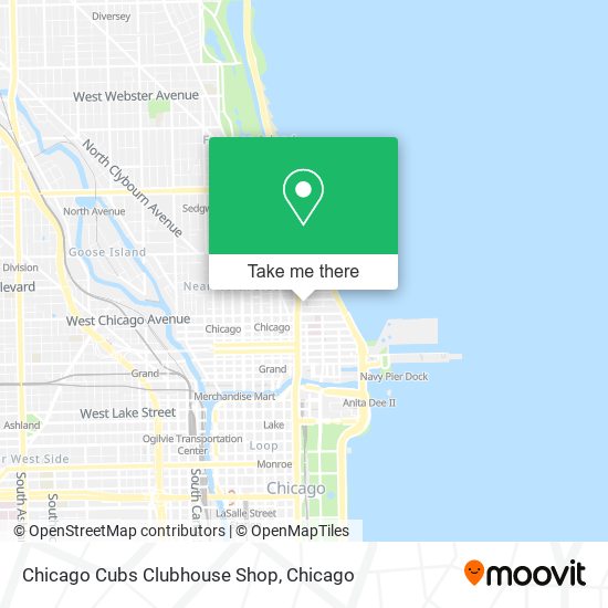 Chicago Cubs Clubhouse Shop map