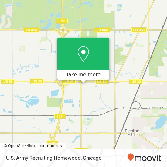 U.S. Army Recruiting Homewood map