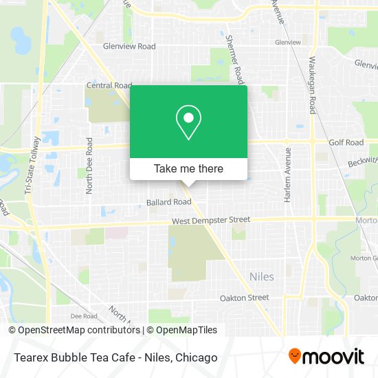 Mapa de Tearex Bubble Tea Cafe - Niles