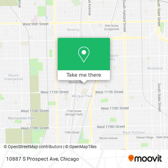 Mapa de 10887 S Prospect Ave