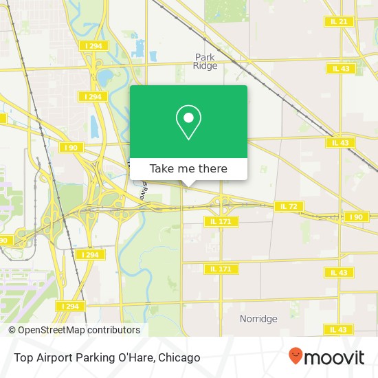 Mapa de Top Airport Parking O'Hare