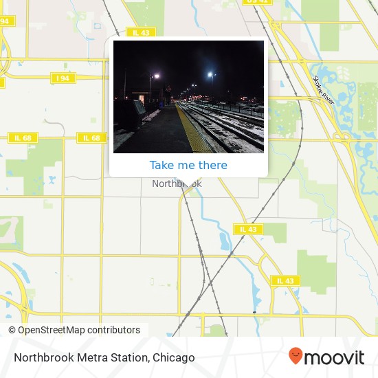 Northbrook Metra Station map