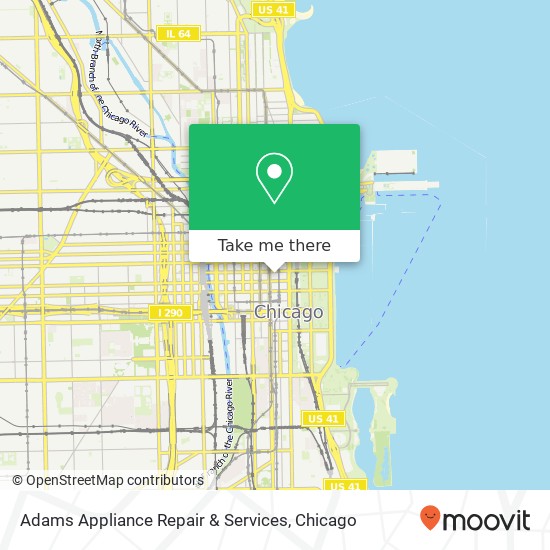 Adams Appliance Repair & Services map