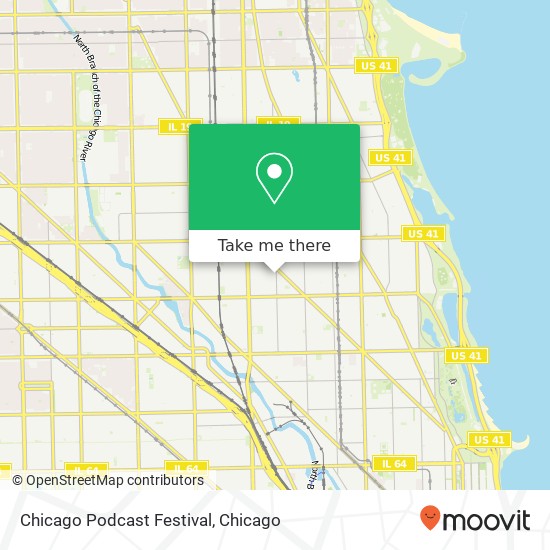 Mapa de Chicago Podcast Festival