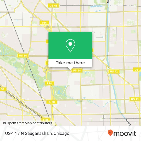 US-14 / N Sauganash Ln map