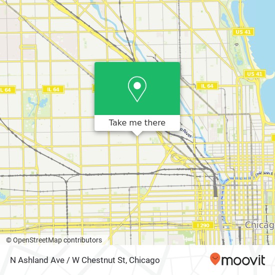 N Ashland Ave / W Chestnut St map