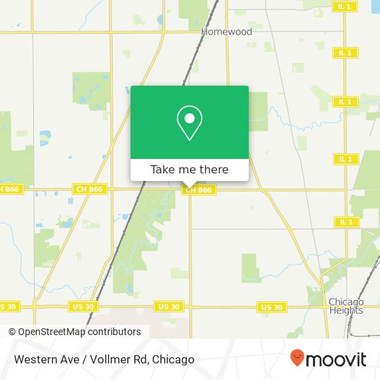 Western Ave / Vollmer Rd map
