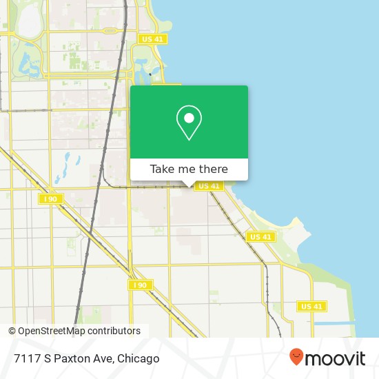 Mapa de 7117 S Paxton Ave