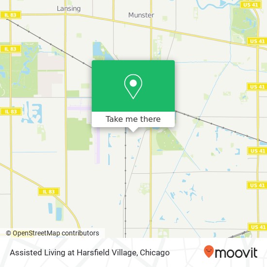 Assisted Living at Harsfield Village map