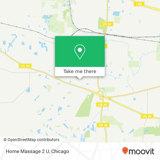 Home Massage 2 U map