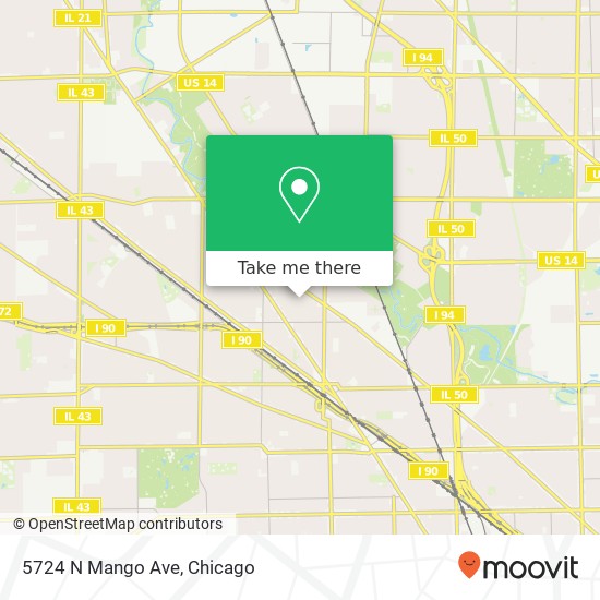 Mapa de 5724 N Mango Ave