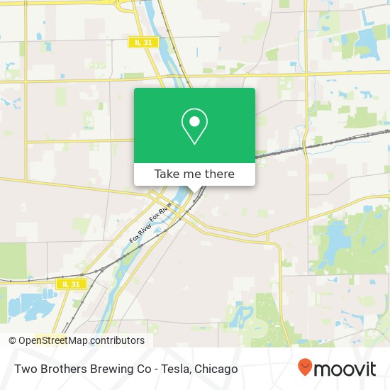 Two Brothers Brewing Co - Tesla map