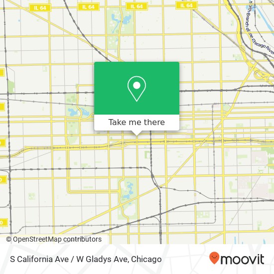 Mapa de S California Ave / W Gladys Ave