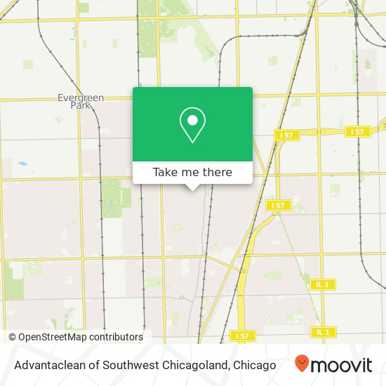 Advantaclean of Southwest Chicagoland map