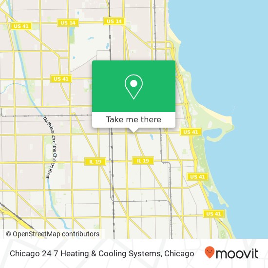 Chicago 24 7 Heating & Cooling Systems map