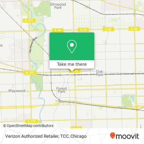 Mapa de Verizon Authorized Retailer, TCC