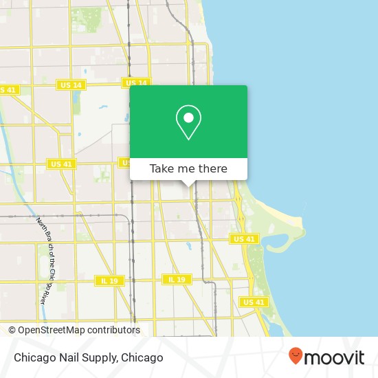 Chicago Nail Supply map