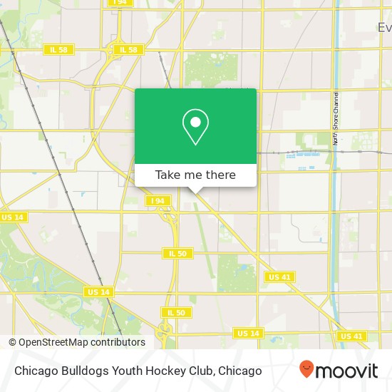 Chicago Bulldogs Youth Hockey Club map