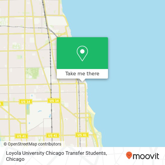 Loyola University Chicago Transfer Students map