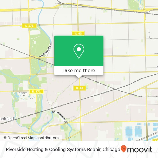 Mapa de Riverside Heating & Cooling Systems Repair