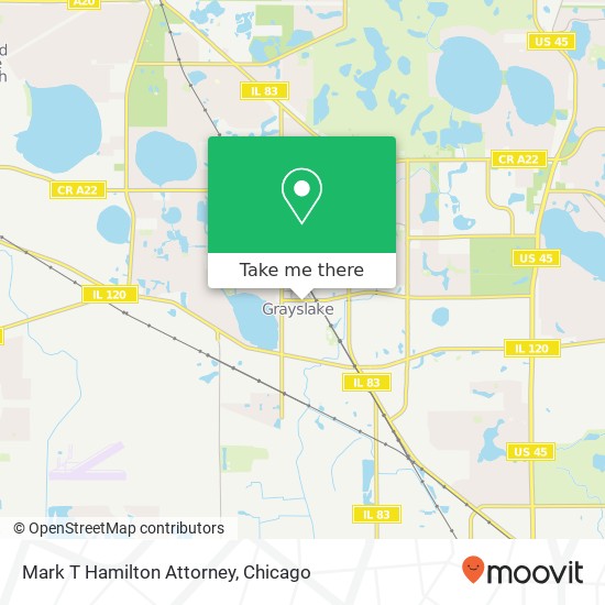 Mark T Hamilton Attorney map