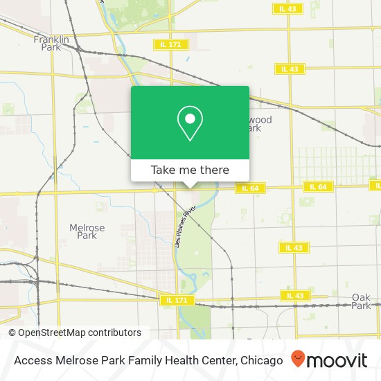 Access Melrose Park Family Health Center map