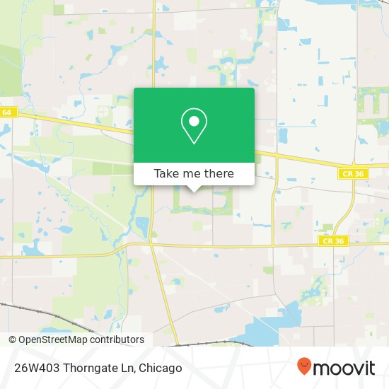 Mapa de 26W403 Thorngate Ln