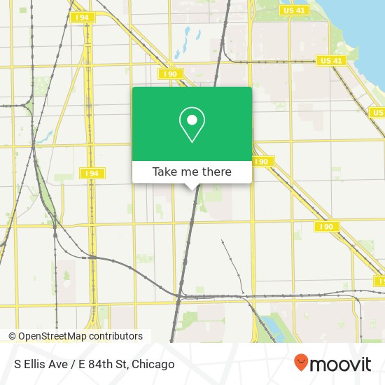 Mapa de S Ellis Ave / E 84th St