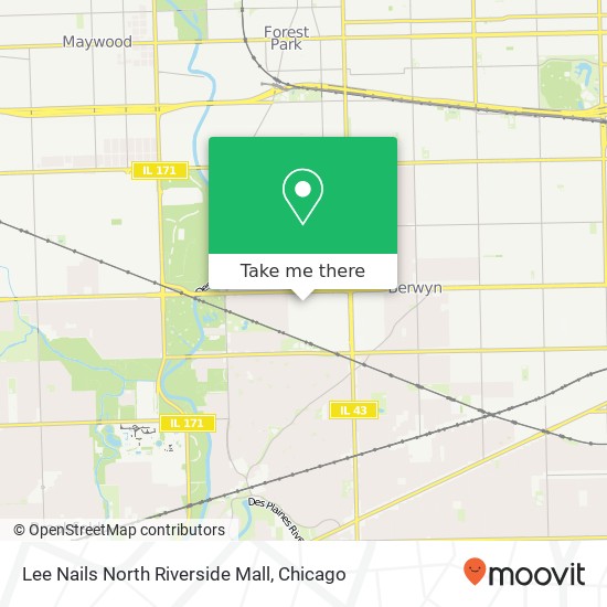 Mapa de Lee Nails North Riverside Mall