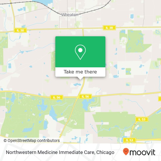 Northwestern Medicine Immediate Care map