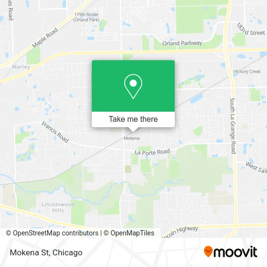 Mokena St map