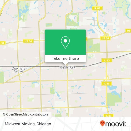 Midwest Moving map